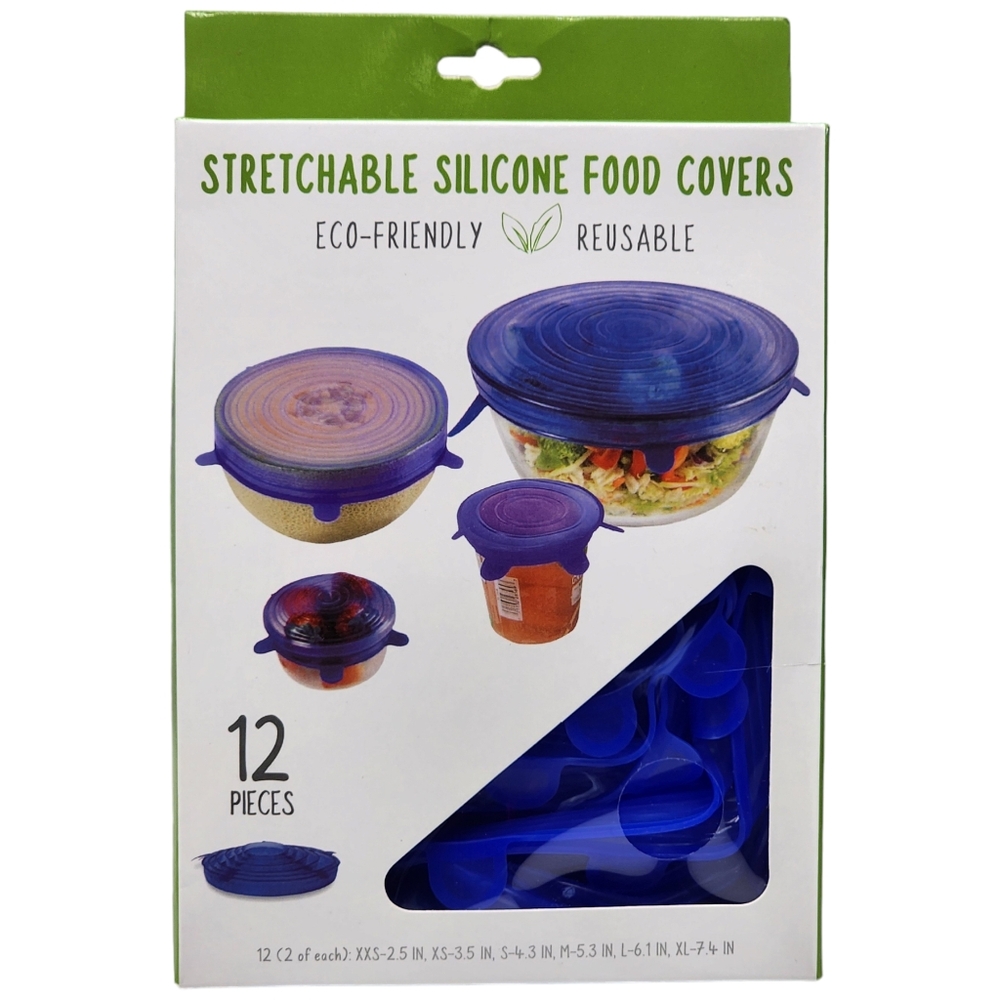 Estretchable Round Silicone Food Covers Eco Friendly‎ Reusable 12pcs